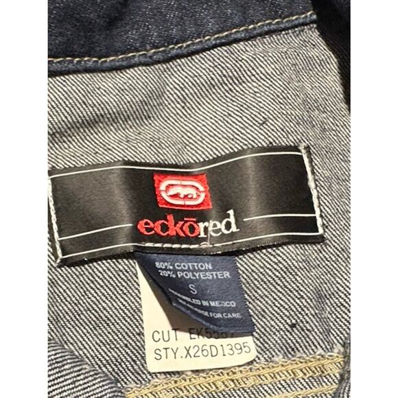 Women’s Vintage Ecko Red Dark Wash Jean Jacket Size S - Picture 3 of 5